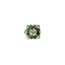 White gold ring, diamonds and emeralds circa 1950 