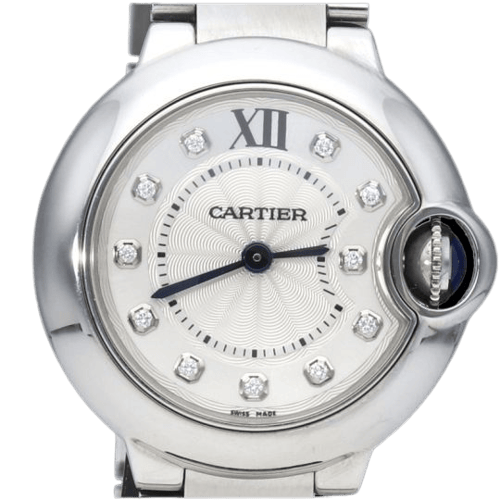 Montre Cartier Ballon Bleu - Montre en acier avec diamants 58 Facettes MT47207