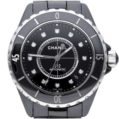Montre Chanel J-12 - Montre 38 mm en céramique et diamants 58 Facettes MT45941