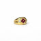 Bague 53 Bague croisillons en or jaune 18K rubis et diamants 58 Facettes REF2575-343