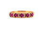 Bague 58 Bague contemporaine en or jaune 18 carats, rubis et diamants 58 Facettes B885