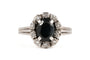 Bague 56 Années 70 - Bague en or blanc, saphir et diamants 58 Facettes 23844