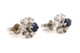 Boucles d'oreilles Boucles d'oreilles en or blanc, saphirs et diamants 58 Facettes B889