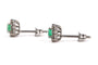 Boucles d'oreilles Boucles d'oreilles en or blanc, émeraudes et diamants 58 Facettes B890