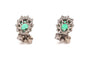 Boucles d'oreilles Boucles d'oreilles en or blanc, émeraudes et diamants 58 Facettes B890