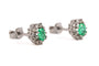 Boucles d'oreilles Boucles d'oreilles en or blanc, émeraudes et diamants 58 Facettes B890