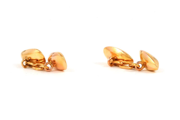 Boutons de manchette Boutons de manchette années 50 en or jaune 18 carats 58 Facettes B891