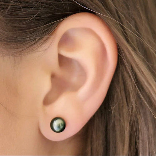 Boucles d'oreilles Underwater - Boucles d'oreilles en or blanc et perles de Tahiti 58 Facettes GER1322WG