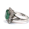 Bague 51 Bague en or blanc 18 ct, émeraude 3 ct et diamants 58 Facettes 449/26 D 241/26