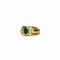 Bague 53 Bague godronnée émeraude en or jaune 18k 58 Facettes REF2575-343