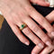 Bague 53 Bague godronnée émeraude en or jaune 18k 58 Facettes REF2575-343