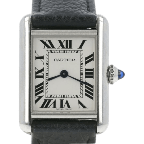 Montre Cartier Tank Must - Montre quartz bracelet cuir noir 58 Facettes MT47217