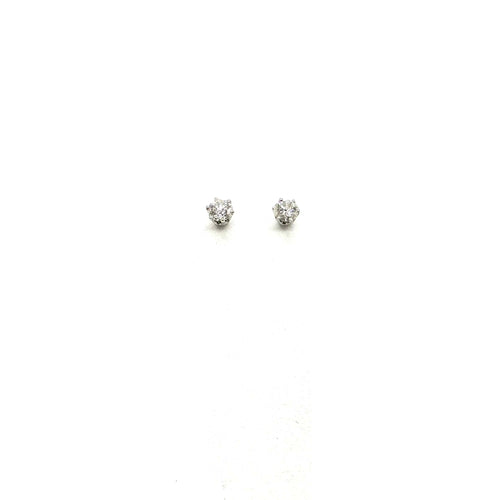 Boucles d'oreilles Boucles d'oreilles puces en or blanc et diamants 58 Facettes Z15B51467