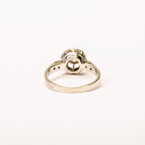 Antik ring Solitær med brolagt diamant i guld og platin_bagside.jpg