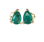 Boucles d'oreilles ALGT - Boucles d'oreilles en or jaune et émeraudes 58 Facettes earrings