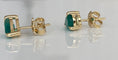 Boucles d'oreilles ALGT - Boucles d'oreilles en or jaune et émeraudes 58 Facettes earrings