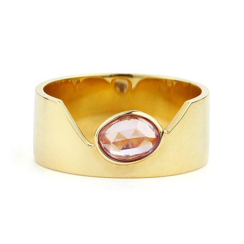 Bague 53 AITCHES Love More - Bague Cigar en or 18K et saphir rose 58 Facettes GBR1207CP