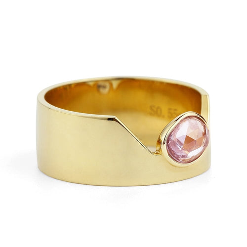 Bague 53 AITCHES Love More - Bague Cigar en or 18K et saphir rose 58 Facettes GBR1207CP