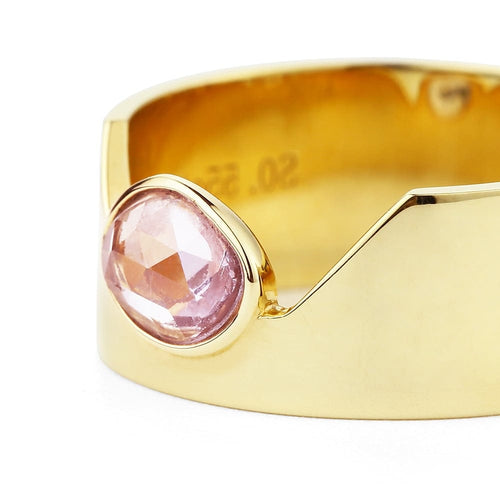 Bague 53 AITCHES Love More - Bague Cigar en or 18K et saphir rose 58 Facettes GBR1207CP