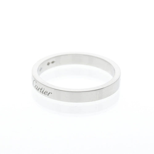 Bague 58 Cartier C de Cartier - Alliance en platine avec diamant 58 Facettes sf0e426lkh