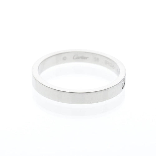 Bague 58 Cartier C de Cartier - Alliance en platine avec diamant 58 Facettes sf0e426lkh
