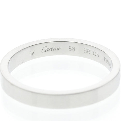 Bague 58 Cartier C de Cartier - Alliance en platine avec diamant 58 Facettes sf0e426lkh