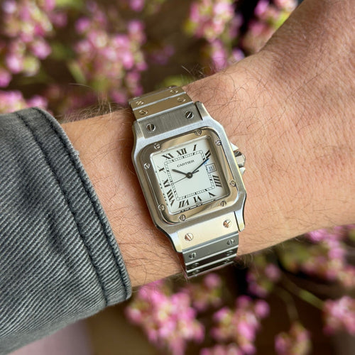 Montre Cartier Santos - Montre Carrée 2960 en acier 58 Facettes 067