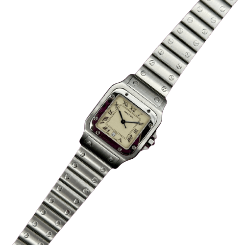 Cartier Santos Galbée - Orologio 1564 in acciaio con indici applicati 
