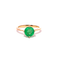 Bague 58 Bague solitaire en or jaune avec émeraude colombienne 58 Facettes 50475