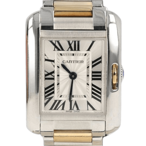 Montre Cartier Tank Anglaise - Montre en acier et or jaune 58 Facettes MT47189