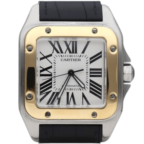 Montre Cartier Santos 100XL - Montre en acier et or jaune 58 Facettes MT47169