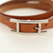 Bracelet Hermès Hapi 3 - Bracelet en cuir et métal 58 Facettes dnesmvs8i7