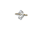 Toi & Moi - Yellow gold ring, platinum and diamonds 