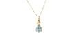 Collier Collier solitaire en or jaune et topaze bleue 58 Facettes XLAA0052