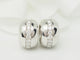 Boucles d'oreilles Créoles en or blanc 18 kt et diamants 58 Facettes 33349