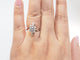 Bague 53.5 Bague vintage en or blanc 18 ct et diamants 58 Facettes 33504