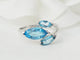 Bague 55 Bague en or blanc 18 ct avec topazes bleues 58 Facettes 33498