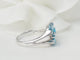 Bague 55 Bague en or blanc 18 ct avec topazes bleues 58 Facettes 33498