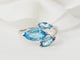 Bague 55 Bague en or blanc 18 ct avec topazes bleues 58 Facettes 33498