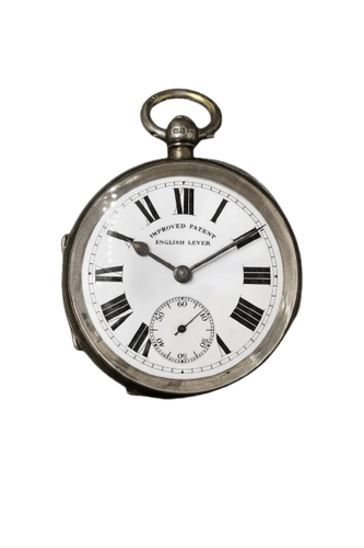 Montre English Lever - Orologio de tasca en argent 58 Facettes