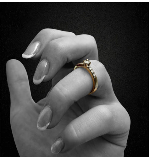 Bague 54 Biandrate Gioielli - Bague en or blanc 18 carats et diamants 58 Facettes