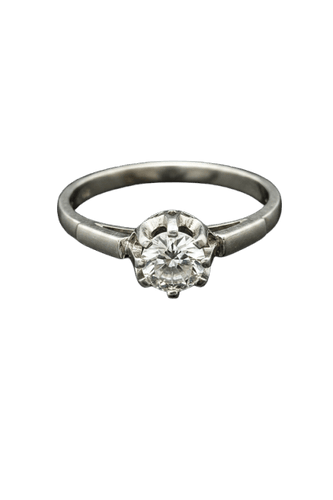 Bague Solitario - Bague diamant 0,17 ct en or 18K 58 Facettes