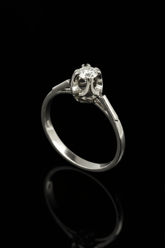 Bague Solitario - Bague diamant 0,17 ct en or 18K 58 Facettes
