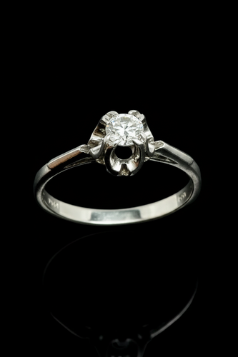 Bague 58 Bague solitaire en or 18K avec diamant taille brillant 0,17 ct 58 Facettes