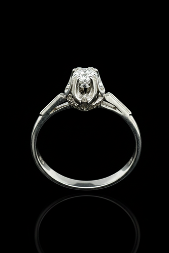 Bague 58 Bague solitaire en or 18K avec diamant taille brillant 0,17 ct 58 Facettes