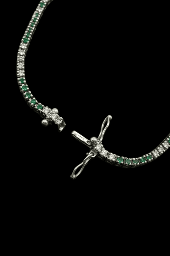 Bracelet Bracelet tennis - Diamants et tsavorites 58 Facettes