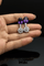 Boucles d'oreilles Roberto Borghesi - Boucles d'oreilles pendantes en or blanc 18 carats améthystes et diamants 58 Facettes