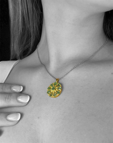 Pendentif Pendentif - Smeraldi e diamants en or jaune 58 Facettes