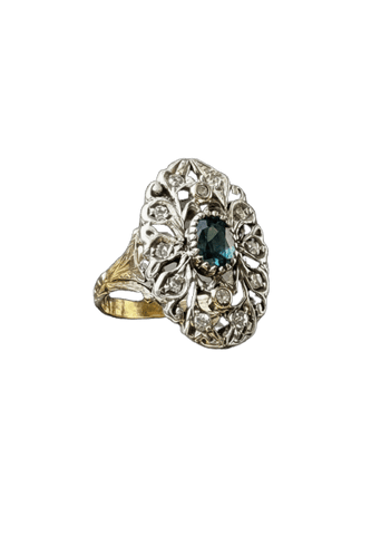 Bague Anello barocco en peridoto e diamanti 58 Facettes