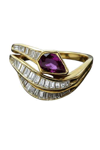Bague Anello Serpente - Rubino et diamants en or jaune 58 Facettes